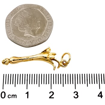 9ct gold Leek Charm